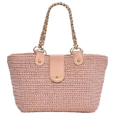 pink raffia handbags.